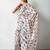 White floral silk blend saree
