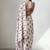 White floral silk blend saree