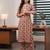 Cream printed co-ord set for women