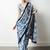White floral silk blend saree