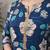 Blue printed co-ord set for women