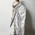 White floral silk blend saree
