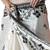 White floral silk blend saree