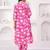 Pink printed cotton co-ord set for women