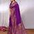 Purple purple viscose rayon sarees