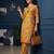 Orange printed co-ord set for women
