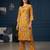 Orange printed co-ord set for women