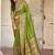 Green embellished zari saree