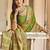 Green embellished zari saree