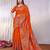 Orange embellished zari saree