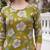 Olive green printed co-ord set for women
