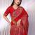 Red red rich zari woven kalamkari motifs saree