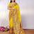 Yellow embellished zari saree