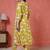 Yellow printed cotton co-ord set for women