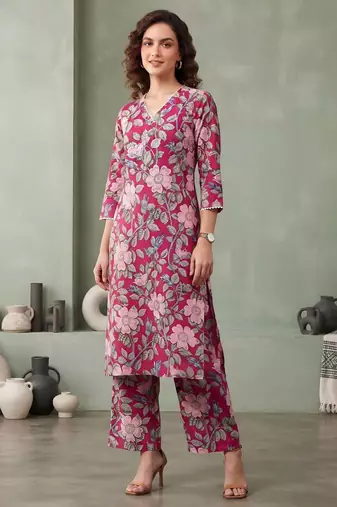Multicolor printed co-ord set for women