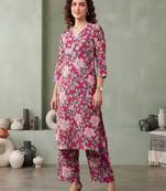 Multicolor printed co-ord set for women