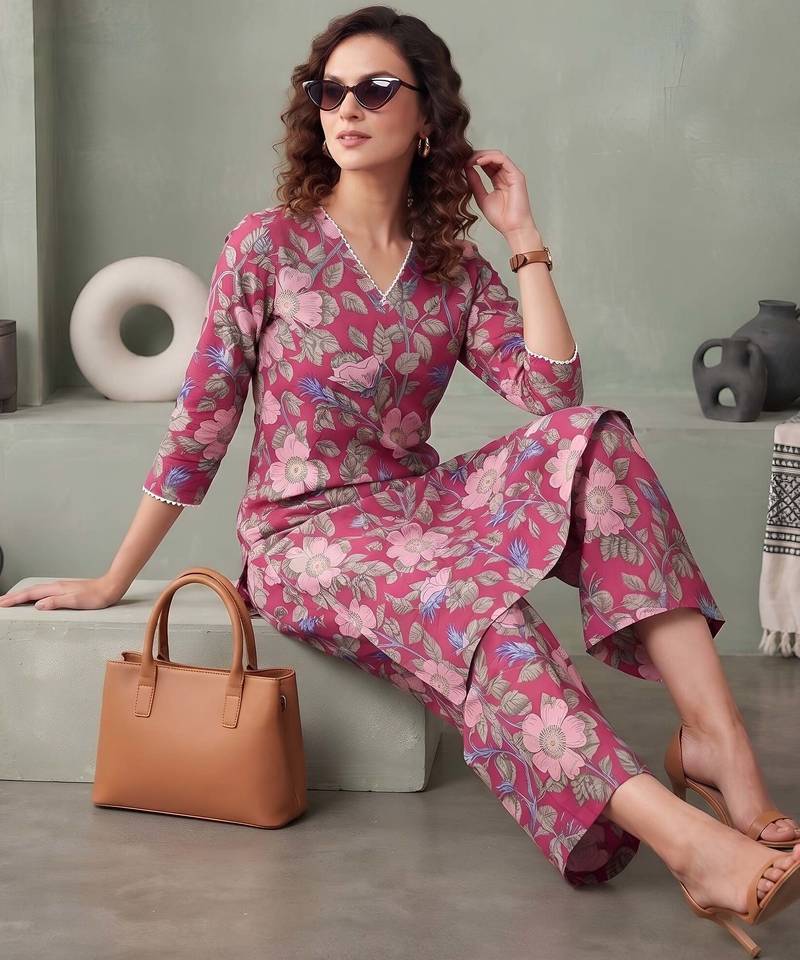 Multicolor printed co-ord set for women
