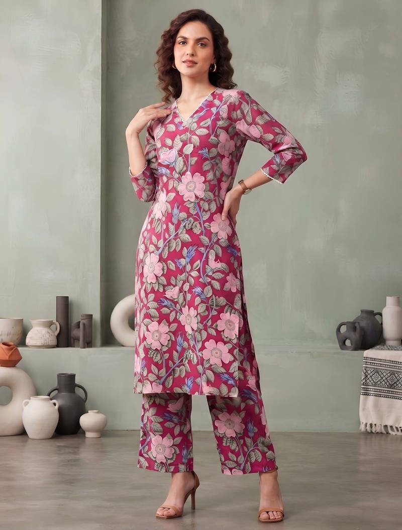 Multicolor printed co-ord set for women