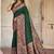 Green embellished zari saree