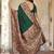 Green embellished zari saree