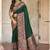 Green embellished zari saree
