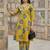 Yellow printed co-ord set for women