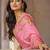 Pink embellished zari saree