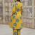 Yellow printed co-ord set for women