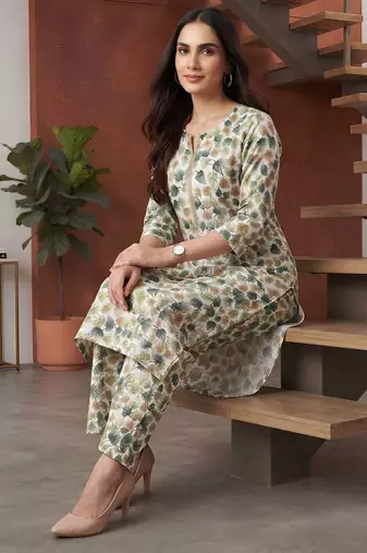 Multicolor printed co-ord set for women