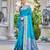 Blue woven design ethnic motifs zari saree