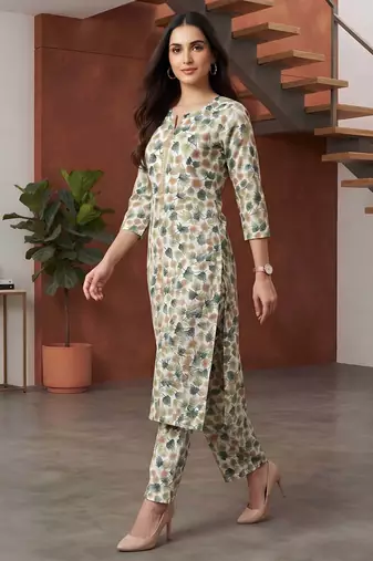Multicolor printed co-ord set for women