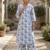Off white printed co-ord set for women