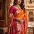Orange orange embellished zari art silk banarasi saree for women