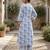 Off white printed co-ord set for women