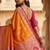 Orange orange embellished zari art silk banarasi saree for women