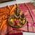 Orange orange embellished zari art silk banarasi saree for women