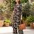 Black printed co-ord set for women
