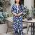 Blue printed co-ord set for women