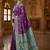 Purple woven design zari art silk banarasi saree