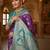 Purple woven design zari art silk banarasi saree