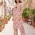 Pink printed co-ord set for women