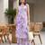Purple printed  co-ords set for women