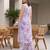 Purple printed  co-ords set for women