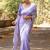 Lavender ethnic woven design zari banarasi saree
