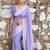 Lavender ethnic woven design zari banarasi saree