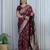 Maroon woven design zari banarasi saree
