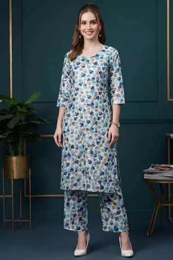 Multicolor printed co-ord set for women