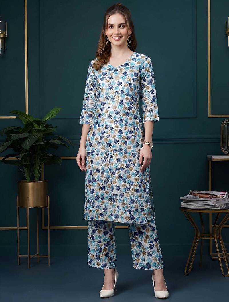 Multicolor printed co-ord set for women