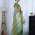Sea green floral woven design zari banarasi saree