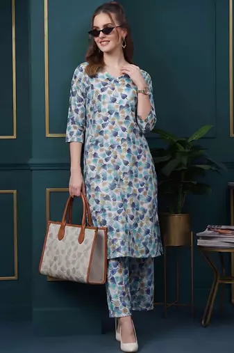 Multicolor printed co-ord set for women